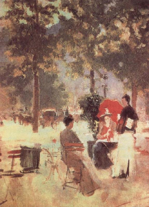 Konstantin Alexeievich Korovin Cafe in Paris China oil painting art